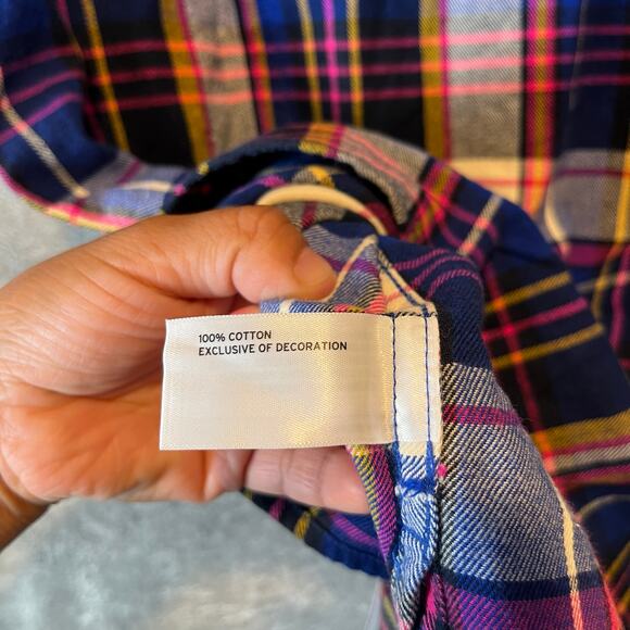 Duluth Women's Free Swingin' Flannel Shirt Size Medium New Ultra Bright Plaid - Picture 8 of 8